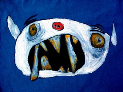 Monster with long teeth by Maylee Christie